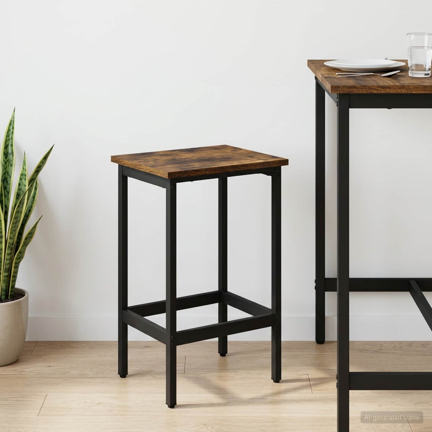 vidaXL Bar Stool Smoked Oak 40 x 32 x 74 cm Engineered Wood