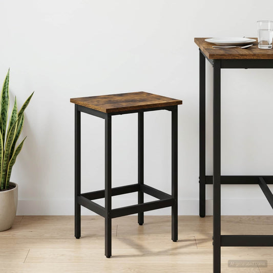 vidaXL Bar Stool Smoked Oak 40 x 32 x 74 cm Engineered Wood