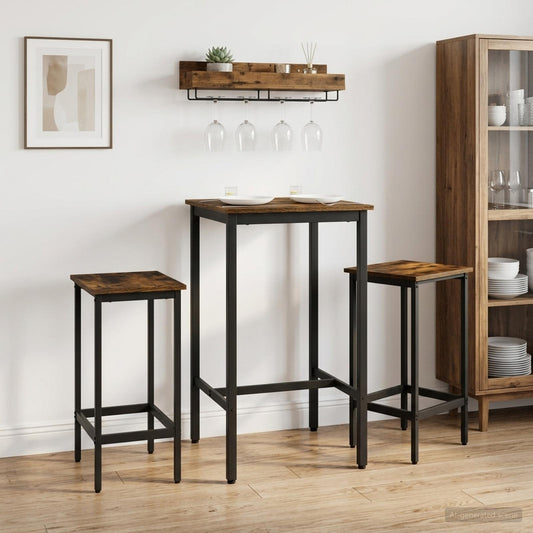vidaXL Bar Stool 2 pcs Smoked Oak 40 x 32 x 74 cm Engineered Wood