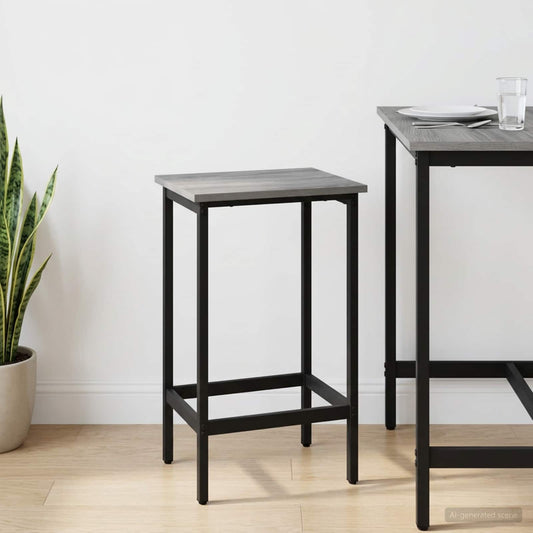 vidaXL Bar Stool Grey Sonoma 40 x 32 x 74 cm Engineered Wood