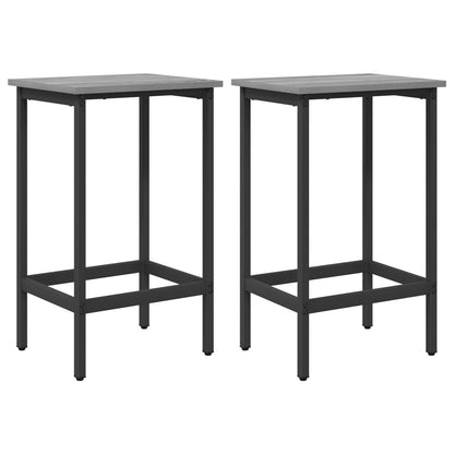 vidaXL Bar Stool 2 pcs Grey Sonoma 40 x 32 x 74 cm Engineered Wood