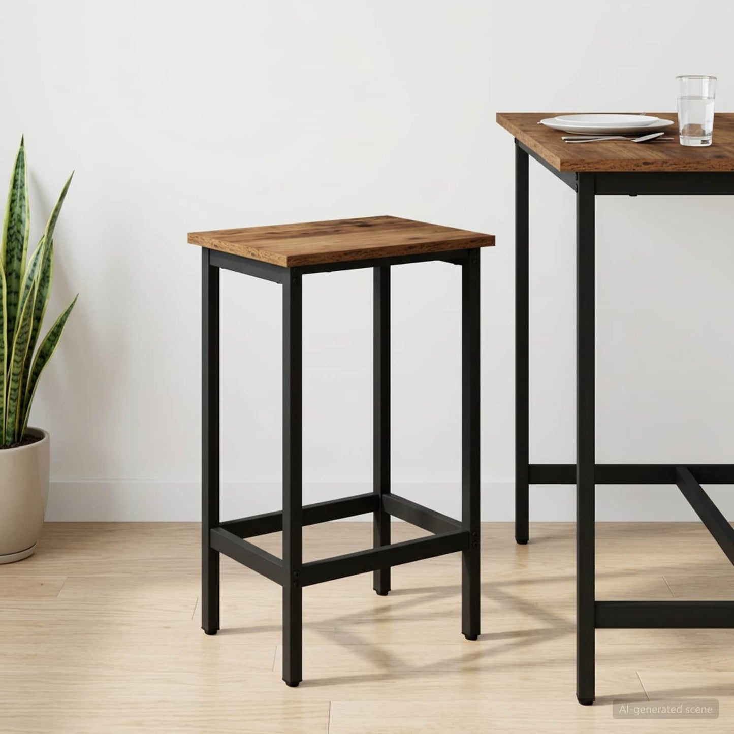 vidaXL Bar Stool Old Wood 40 x 32 x 74 cm Engineered Wood