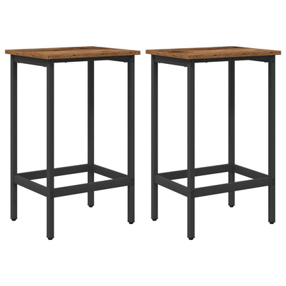 vidaXL Bar Stool 2 pcs Old Wood 40 x 32 x 74 cm Engineered Wood