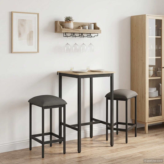 vidaXL Bar Stool 2 pcs Light Grey 40 x 32 x 64 cm Engineered Wood