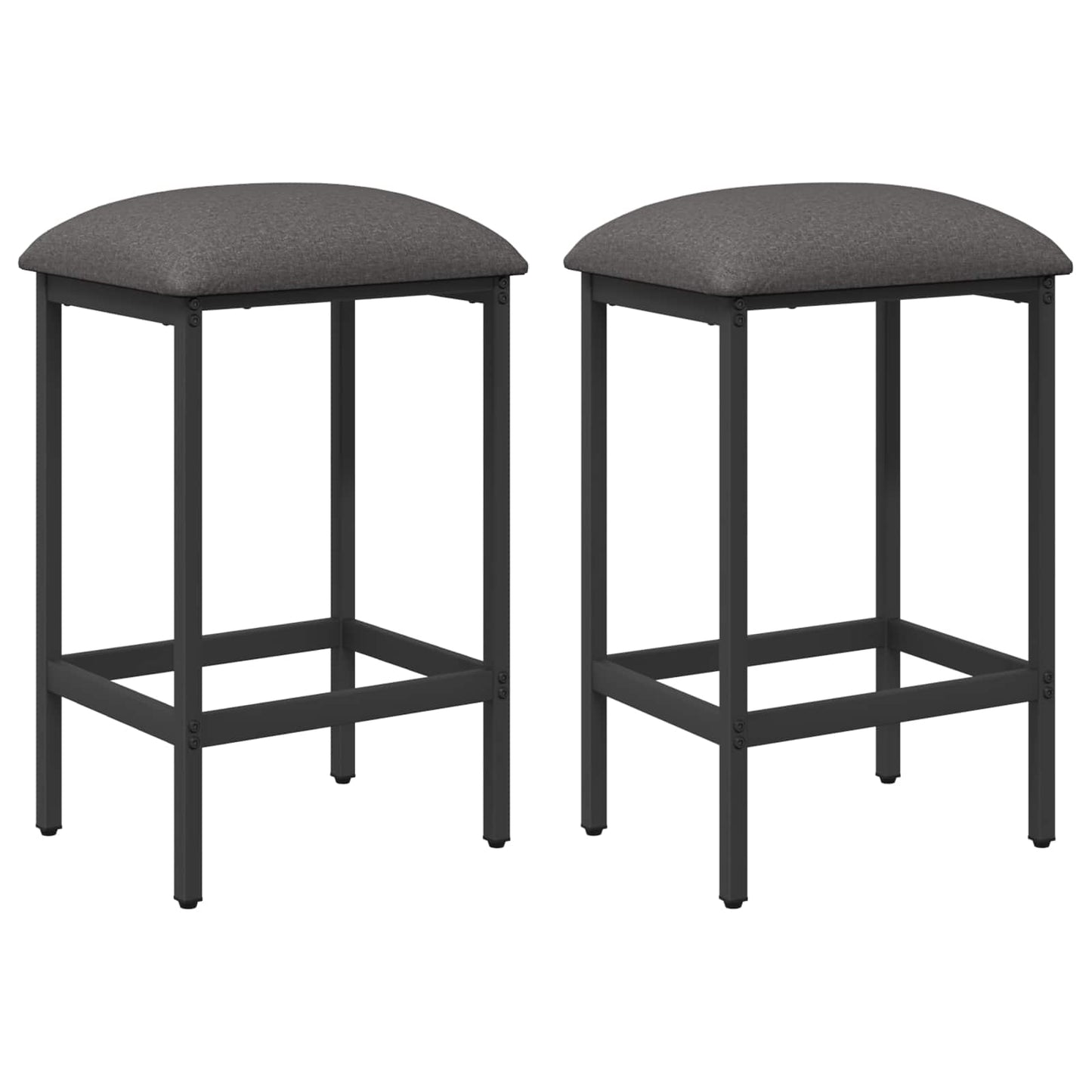 vidaXL Bar Stool 2 pcs Light Grey 40 x 32 x 64 cm Engineered Wood