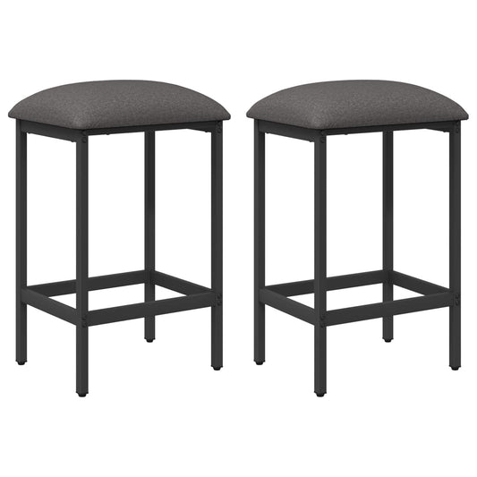 vidaXL Bar Stool 2 pcs Light Grey 40 x 32 x 64 cm Engineered Wood