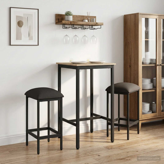 vidaXL Bar Stool 2 pcs Dark Grey 40 x 32 x 64 cm Engineered Wood