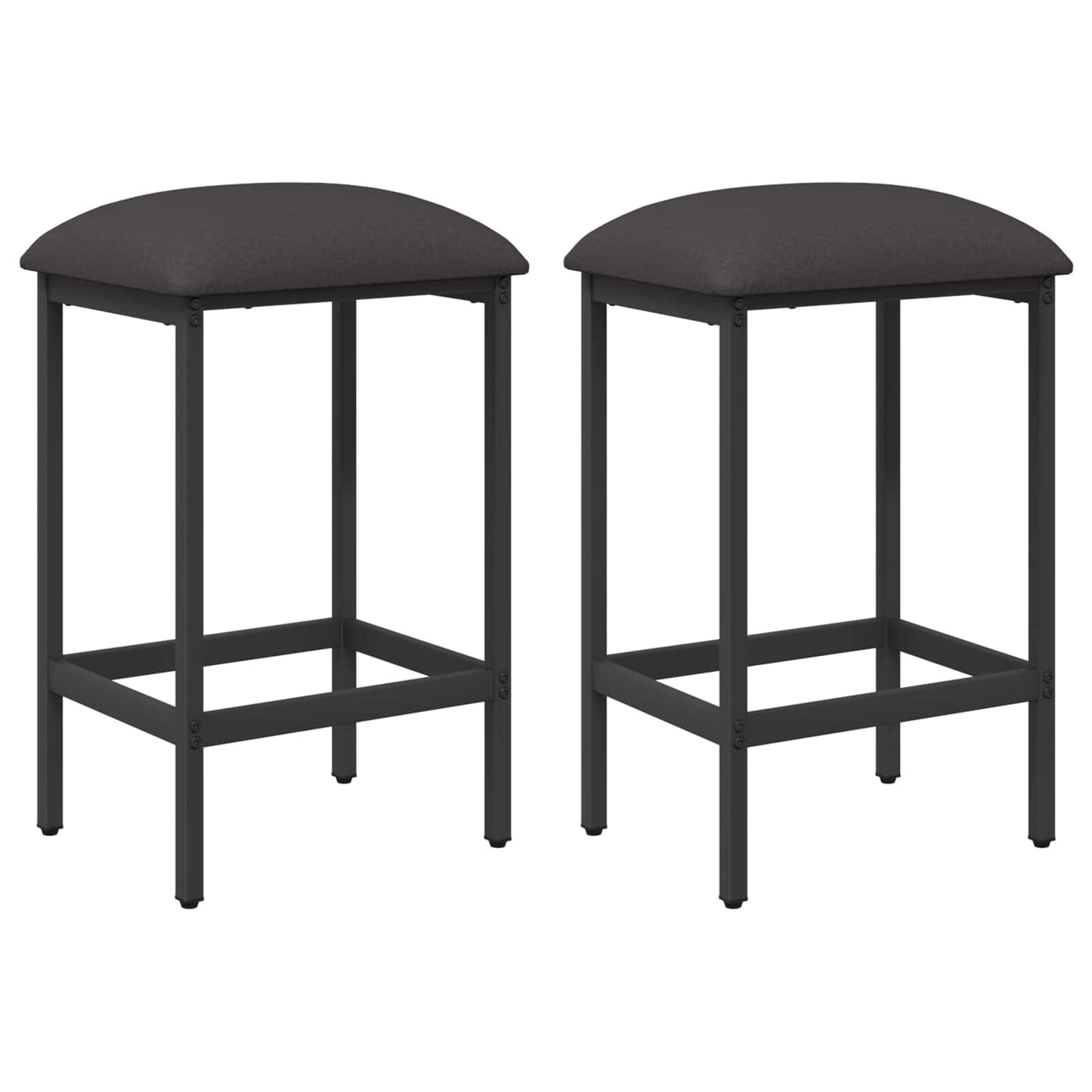 vidaXL Bar Stool 2 pcs Dark Grey 40 x 32 x 64 cm Engineered Wood