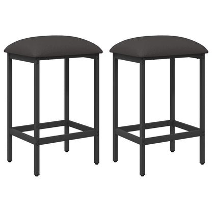 vidaXL Bar Stool 2 pcs Dark Grey 40 x 32 x 64 cm Engineered Wood