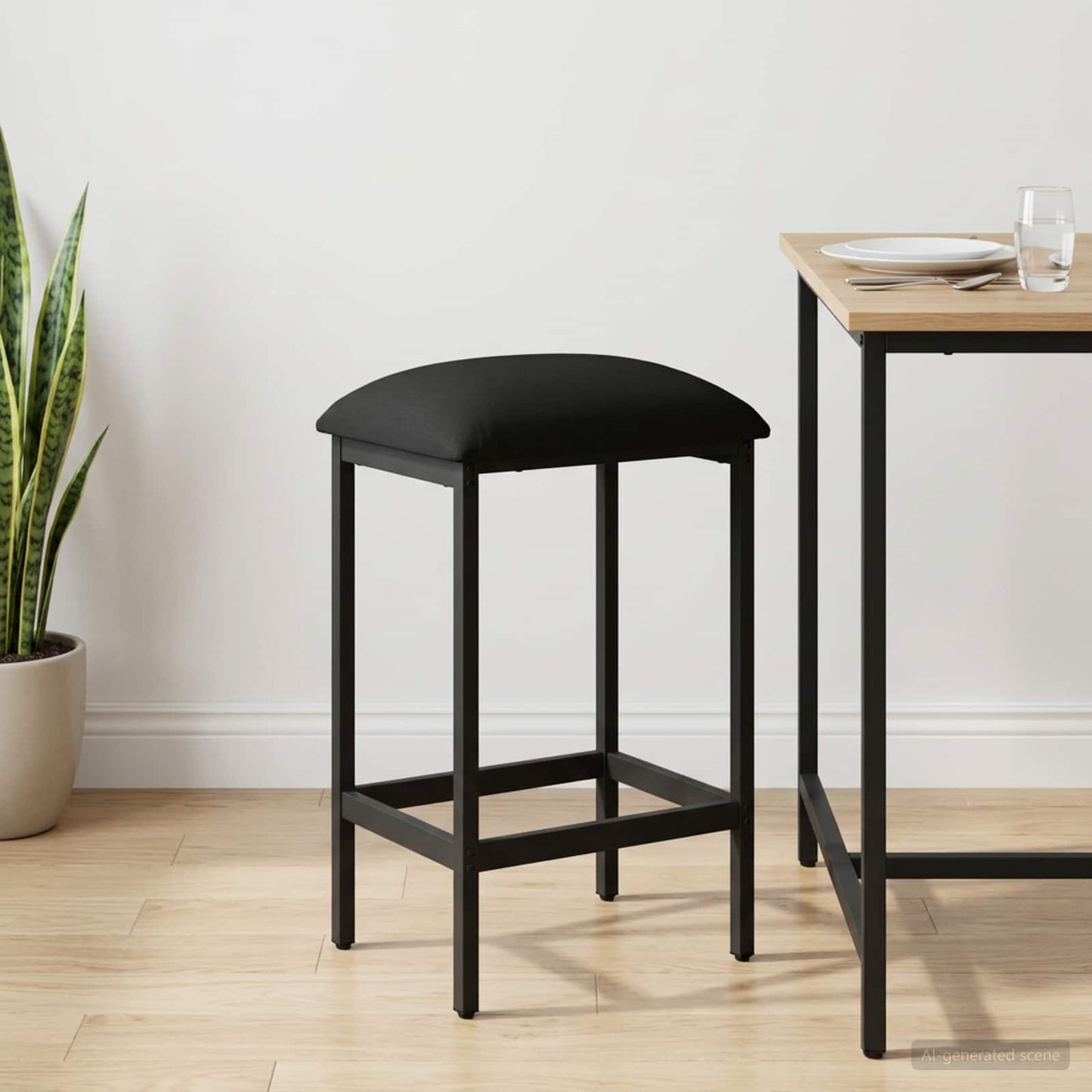 vidaXL Bar Stool Black 40 x 32 x 64 cm Engineered Wood