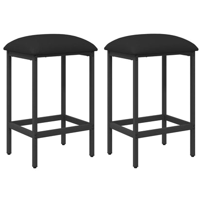 vidaXL Bar Stool 2 pcs Black 40 x 32 x 64 cm Engineered Wood
