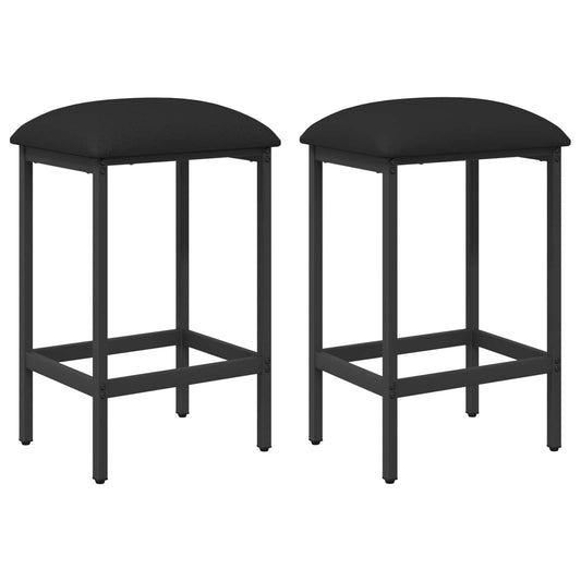 vidaXL Bar Stool 2 pcs Black 40 x 32 x 64 cm Engineered Wood