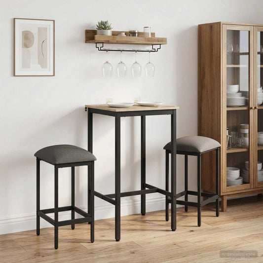 vidaXL Bar Stool 2 pcs Light Grey 40 x 32 x 74 cm Engineered Wood