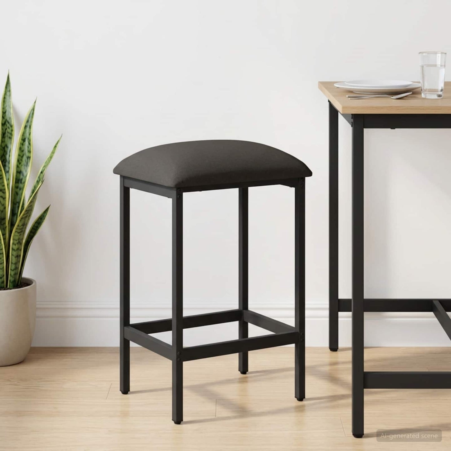vidaXL Bar Stool Dark Grey 40 x 32 x 74 cm Engineered Wood
