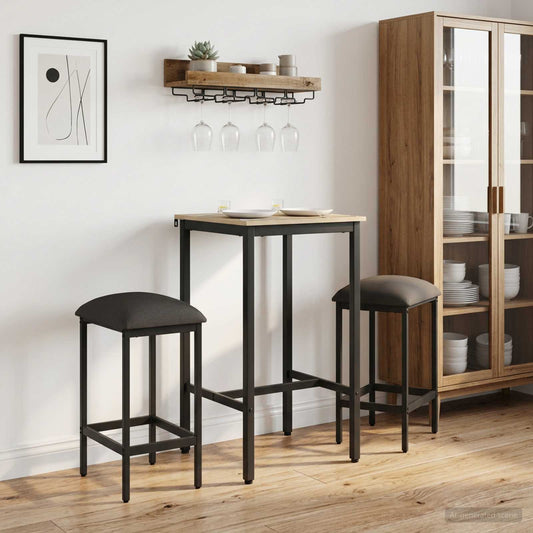 vidaXL Bar Stool 2 pcs Dark Grey 40 x 32 x 74 cm Engineered Wood
