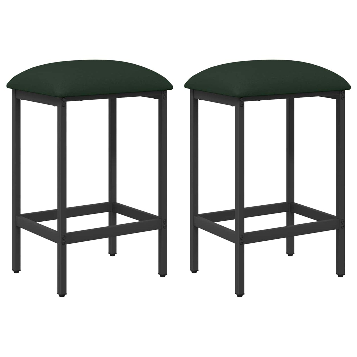 vidaXL Bar Stool 2 pcs Dark Green 40 x 32 x 74 cm Engineered Wood