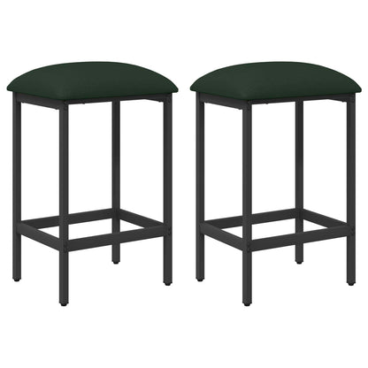 vidaXL Bar Stool 2 pcs Dark Green 40 x 32 x 74 cm Engineered Wood