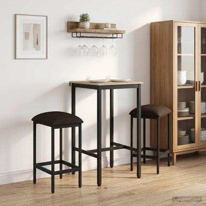 vidaXL Bar Stool 2 pcs Taupe 40 x 32 x 74 cm Engineered Wood