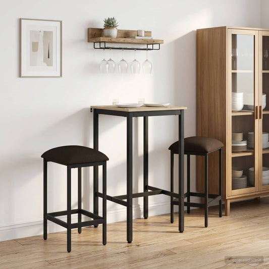 vidaXL Bar Stool 2 pcs Taupe 40 x 32 x 74 cm Engineered Wood