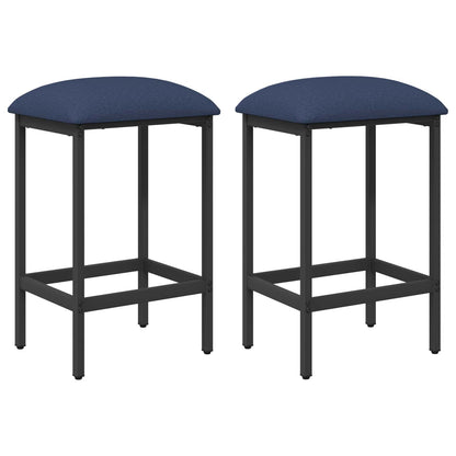 vidaXL Bar Stool 2 pcs Blue 40 x 32 x 74 cm Engineered Wood