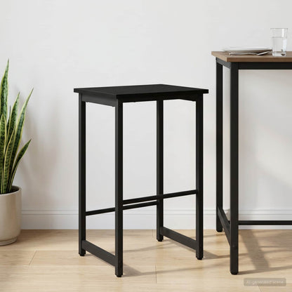 vidaXL Bar Stool Black Oak 40 x 32 x 64 cm Engineered Wood