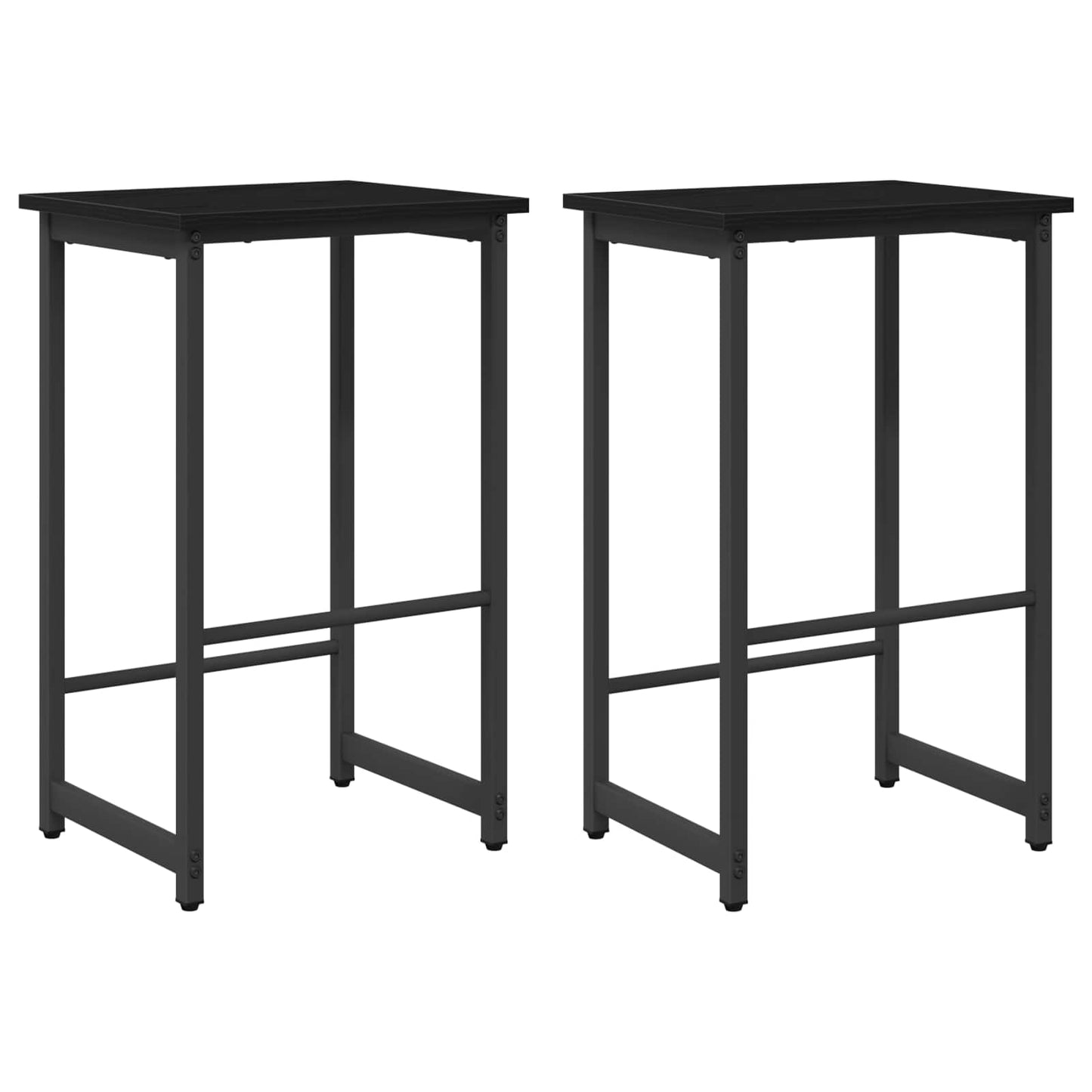 vidaXL Bar Stool 2 pcs Black Oak 40 x 32 x 64 cm Engineered Wood