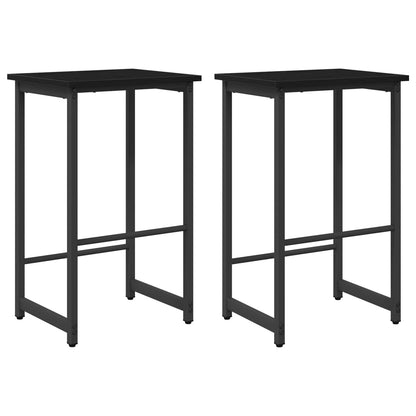 vidaXL Bar Stool 2 pcs Black Oak 40 x 32 x 64 cm Engineered Wood
