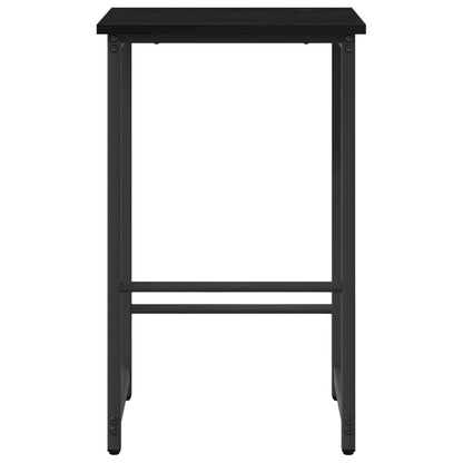vidaXL Bar Stool 2 pcs Black Oak 40 x 32 x 64 cm Engineered Wood