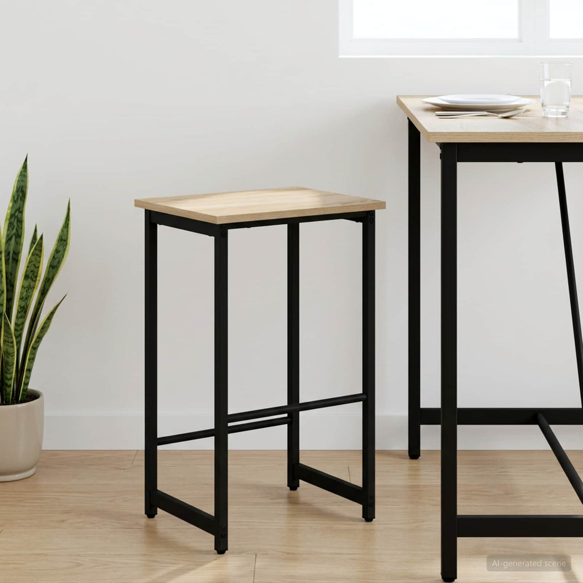 vidaXL Bar Stool Sonoma Oak 40 x 32 x 64 cm Engineered Wood