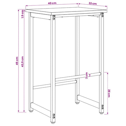 vidaXL Bar Stool 2 pcs Sonoma Oak 40 x 32 x 64 cm Engineered Wood