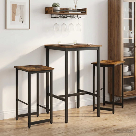 vidaXL Bar Stool 2 pcs Smoked Oak 40 x 32 x 64 cm Engineered Wood