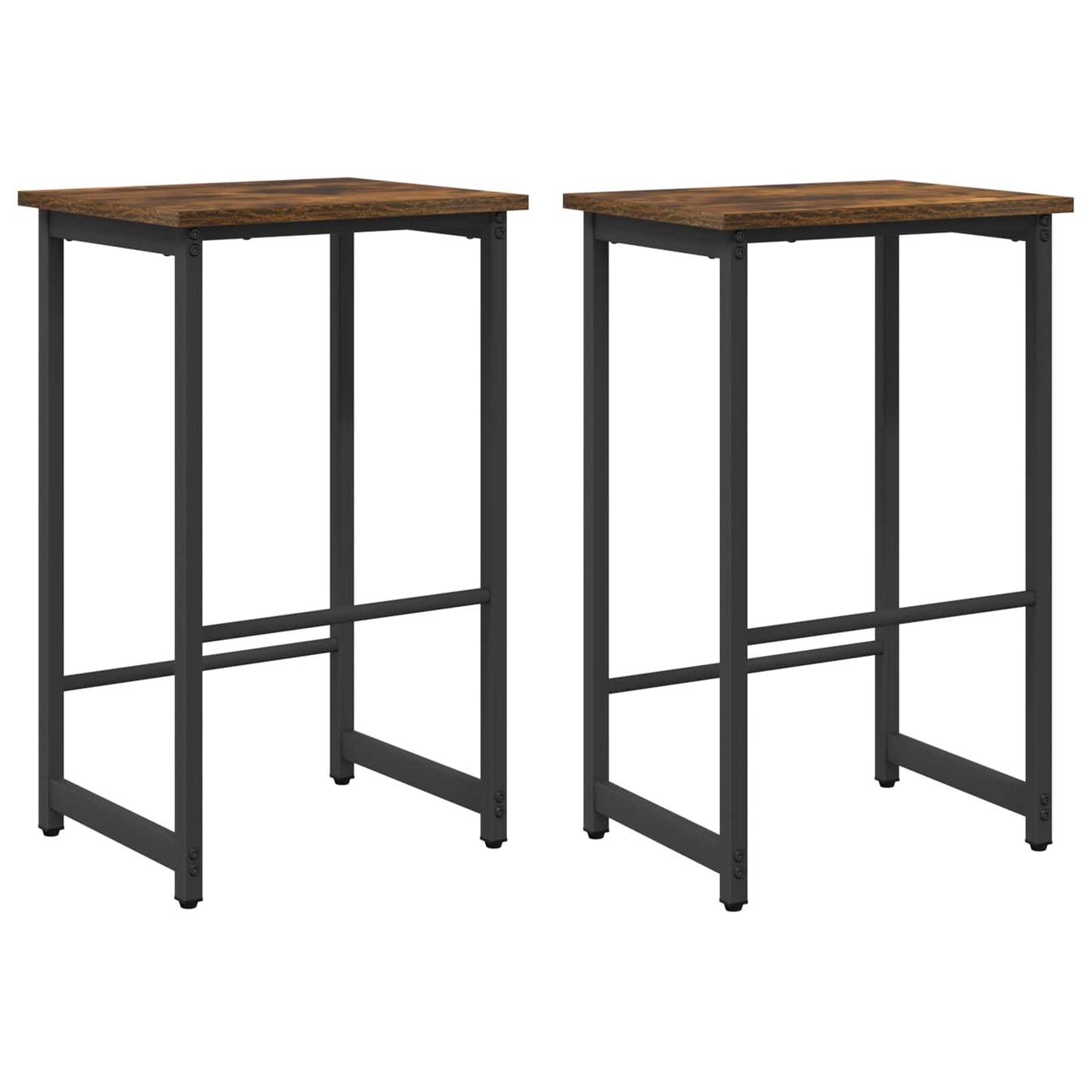 vidaXL Bar Stool 2 pcs Smoked Oak 40 x 32 x 64 cm Engineered Wood