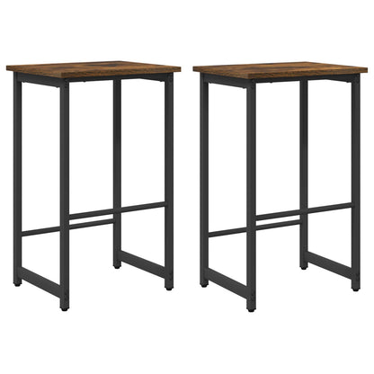 vidaXL Bar Stool 2 pcs Smoked Oak 40 x 32 x 64 cm Engineered Wood
