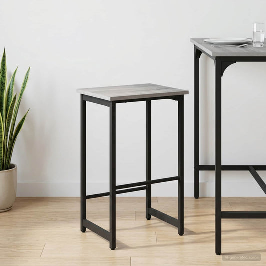 vidaXL Bar Stool Grey Sonoma 40 x 32 x 64 cm Engineered Wood