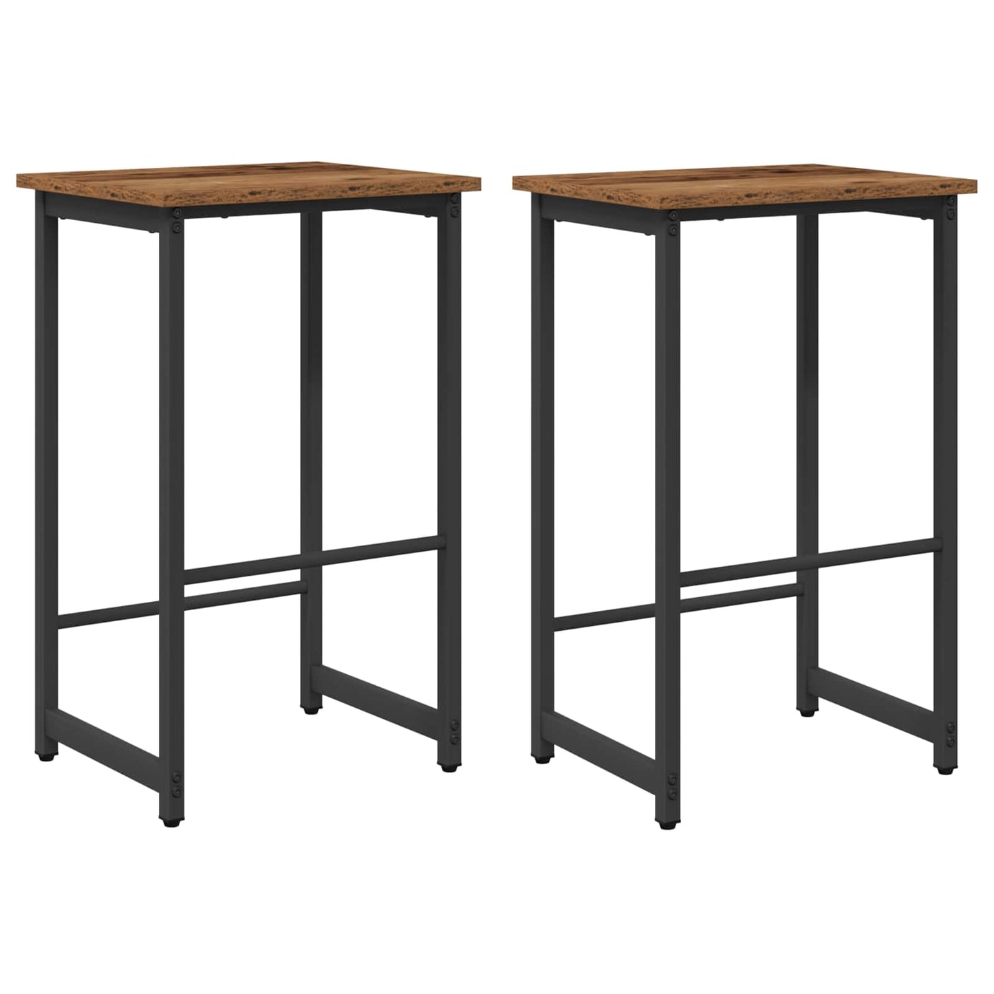 vidaXL Bar Stool 2 pcs Old Wood 40 x 32 x 64 cm Engineered Wood