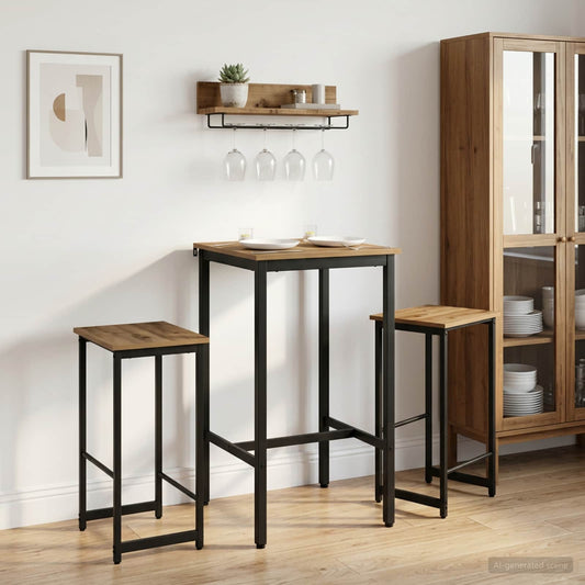 vidaXL Bar Stool 2 pcs Artisan Oak 40 x 32 x 64 cm Engineered Wood