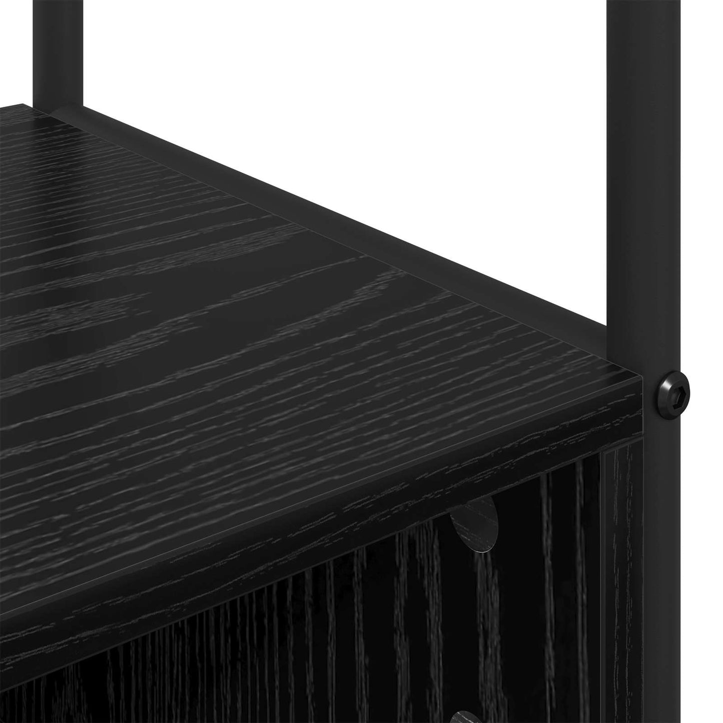 vidaXL Coat Stand with Shoes Bench Black Oak 100 x 32 x 180.5 cm