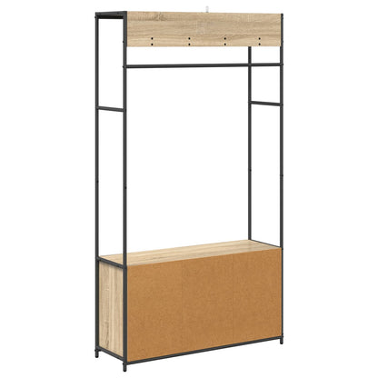 vidaXL Coat Stand with Shoes Bench Sonoma Oak 100 x 32 x 180.5 cm