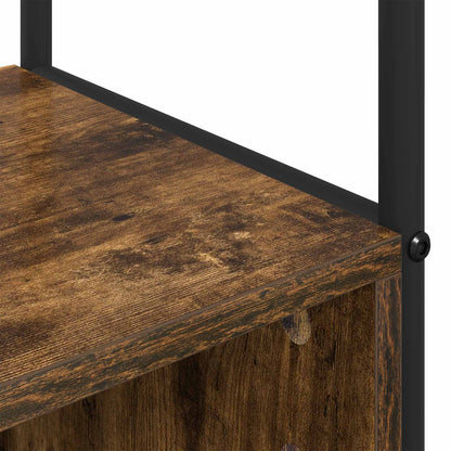 vidaXL Coat Stand with Shoes Bench Smoked Oak 100 x 32 x 180.5 cm
