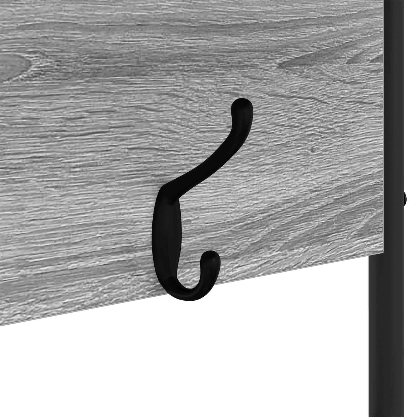 vidaXL Coat Stand with Shoes Bench Grey Sonoma 100 x 32 x 180.5 cm