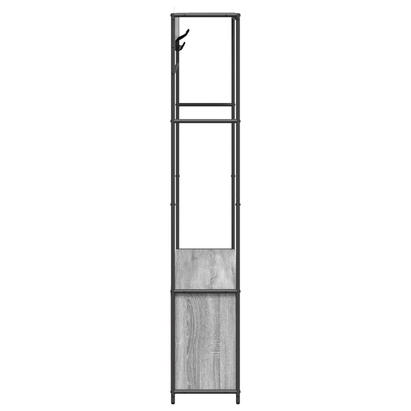 vidaXL Coat Stand with Shoes Bench Grey Sonoma 100 x 32 x 180.5 cm