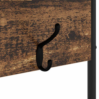 vidaXL Coat Stand with Shoes Bench Old Wood 100 x 32 x 180.5 cm