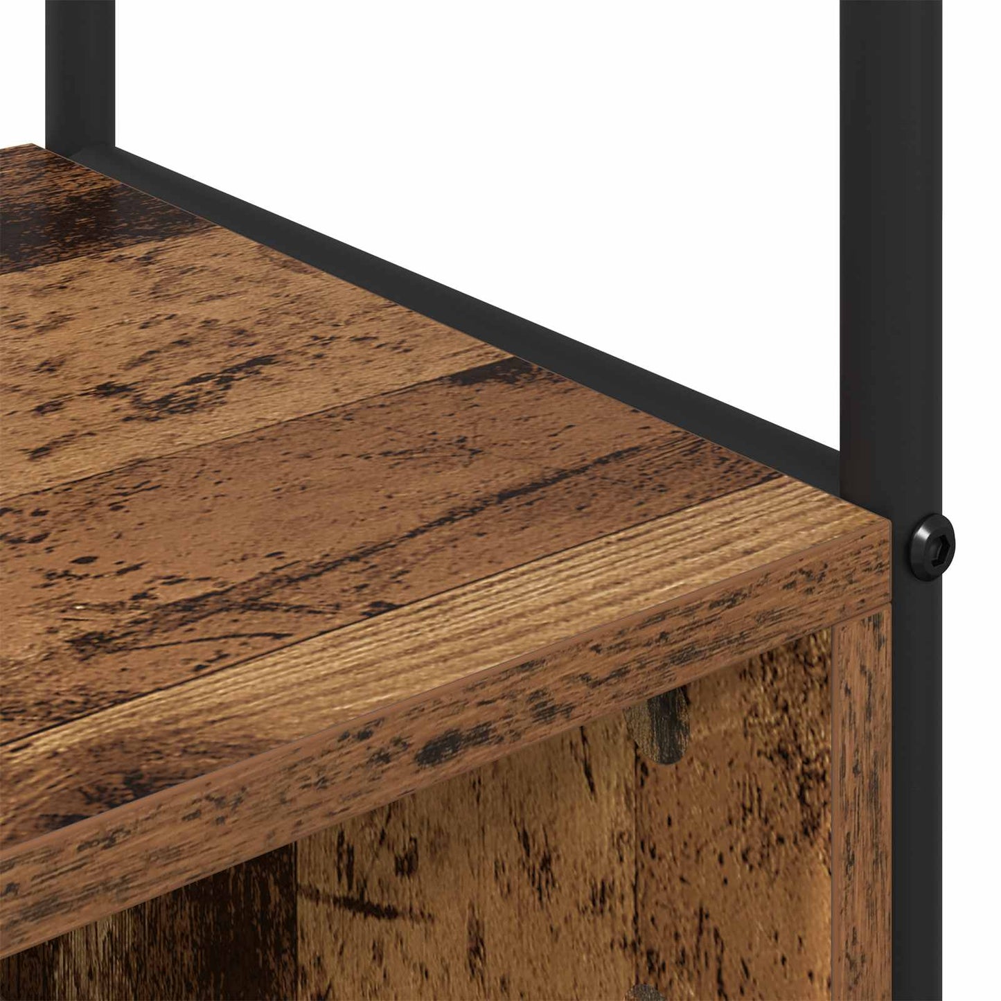 vidaXL Coat Stand with Shoes Bench Old Wood 100 x 32 x 180.5 cm