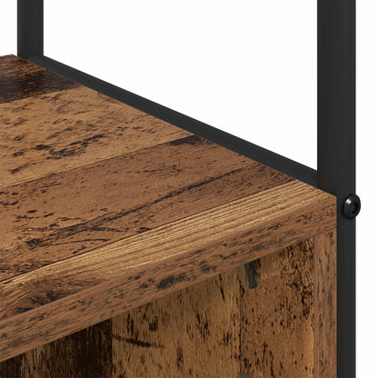 vidaXL Coat Stand with Shoes Bench Old Wood 100 x 32 x 180.5 cm