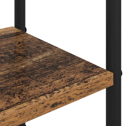 vidaXL Coat Stand with Shoes Bench Old Wood 120.5 x 34 x 190 cm