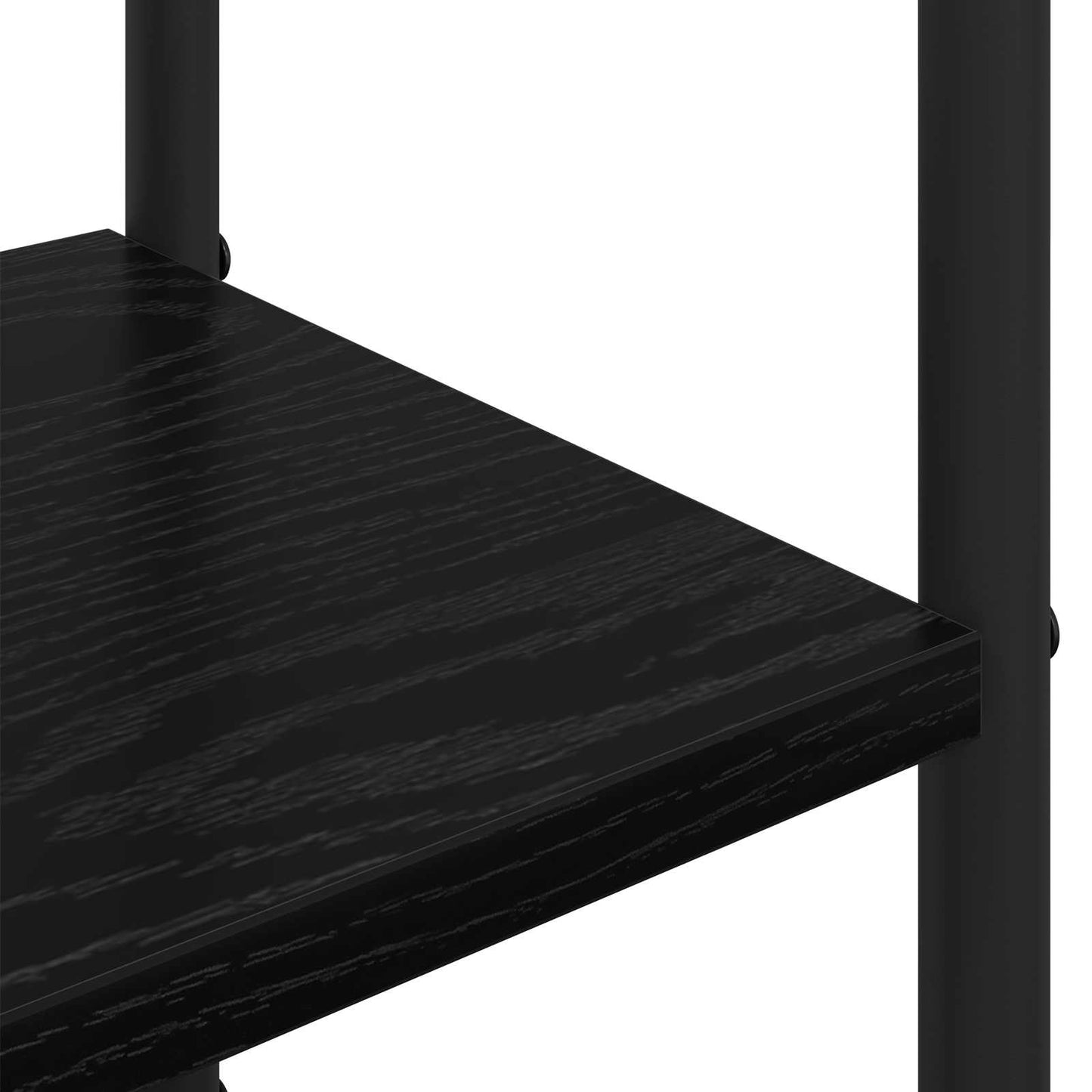 vidaXL Coat Stand with Shoes Bench Black Oak 143 x 30 x 199.5 cm