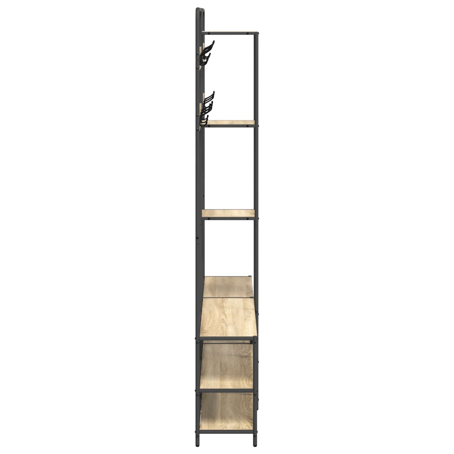 vidaXL Coat Stand with Shoes Bench Sonoma Oak 143 x 30 x 199.5 cm