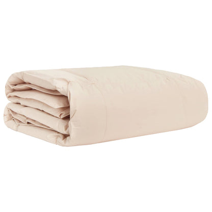 vidaXL Summer Duvet Beige 135 x 200 cm 100% Natural Kapok