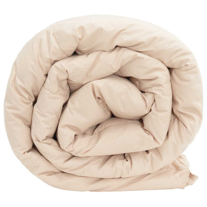 vidaXL Summer Duvet Beige 155 x 200 cm 100% Natural Kapok