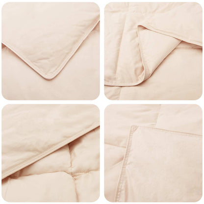 vidaXL Full Year Duvet 135 x 200 cm All Seasons 250 gsm Beige